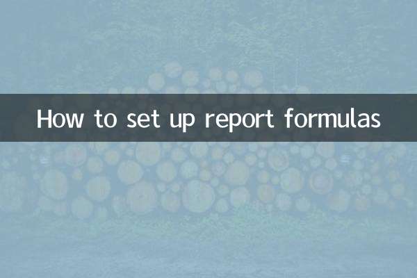 Como configurar fórmulas de relatório