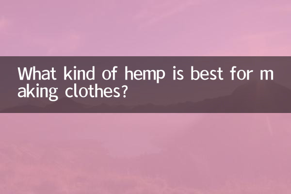 ¿Qué tipo de cáñamo es mejor para hacer ropa?