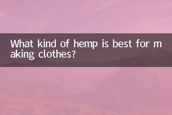 ¿Qué tipo de cáñamo es mejor para hacer ropa?