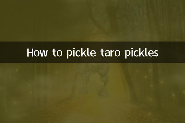 Come marinare i sottaceti taro