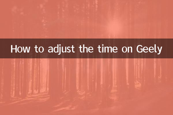 Come regolare l'ora su Geely