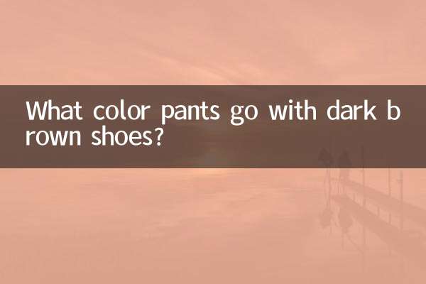 কি রঙের প্যান্ট গাঢ় বাদামী জুতা সঙ্গে যেতে?