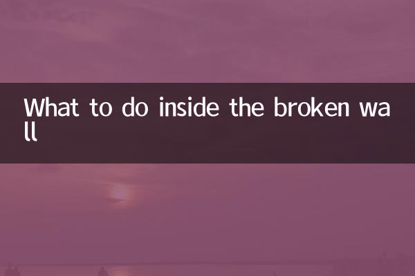 Que faire à l'intérieur du mur brisé