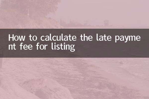 So berechnen Sie die Gebühr für verspätete Zahlung für die Auflistung