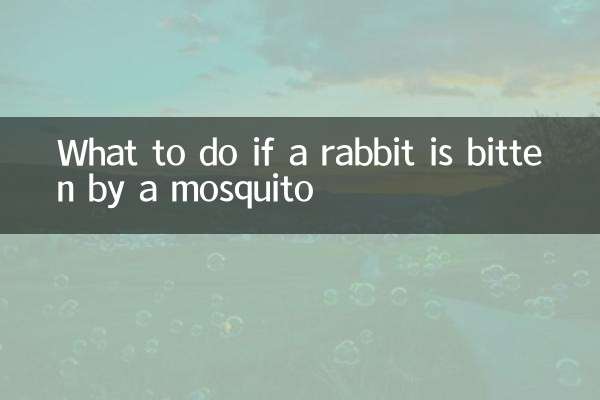 토끼가 모기에 물린 경우 대처 방법