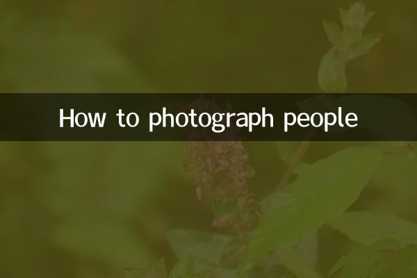 Comment photographier les gens