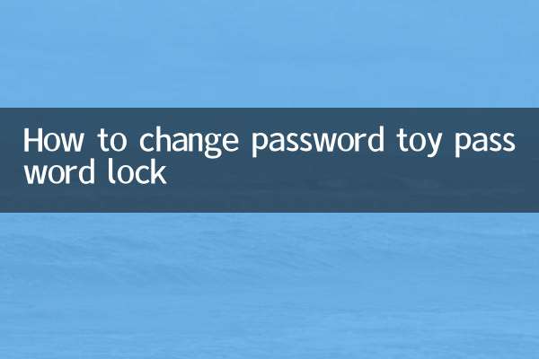 Come modificare il blocco password giocattolo password