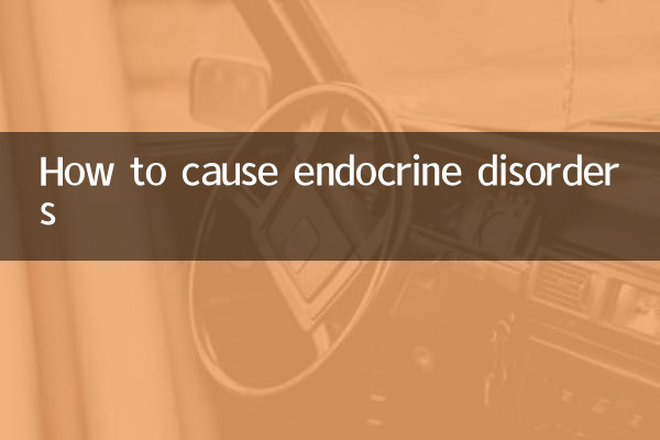 Comment provoquer des troubles endocriniens