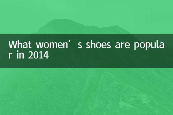 What women’s shoes are popular in 2014