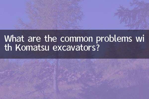 What are the common problems with Komatsu excavators?