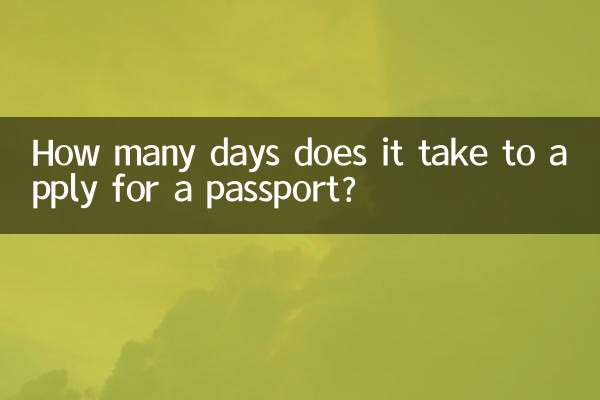 Combien de jours faut-il pour demander un passeport ?