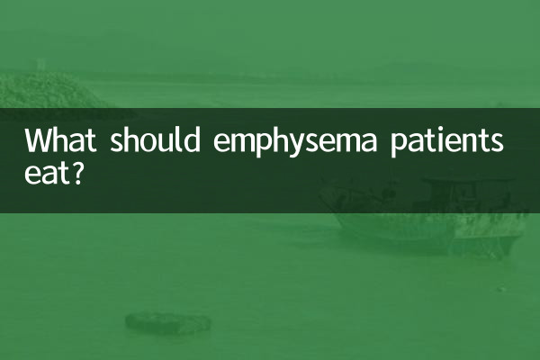 What should emphysema patients eat?