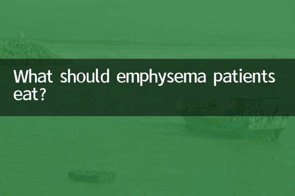 What should emphysema patients eat?