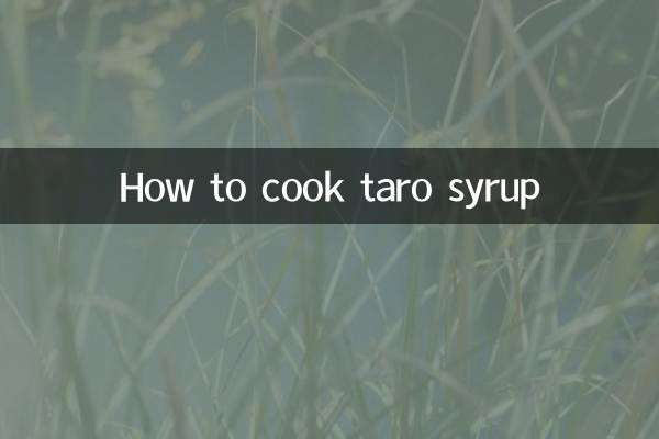 Cómo cocinar jarabe de taro