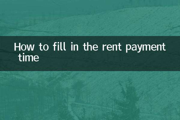 家賃の支払い時期の記入方法