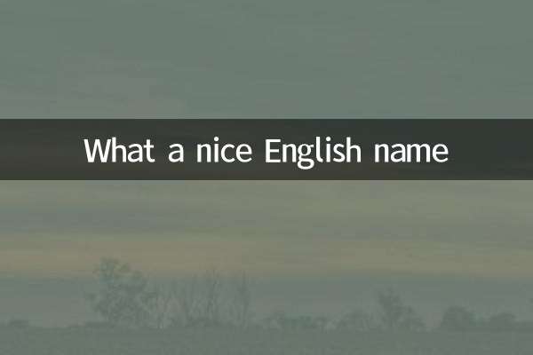 Quel joli nom anglais