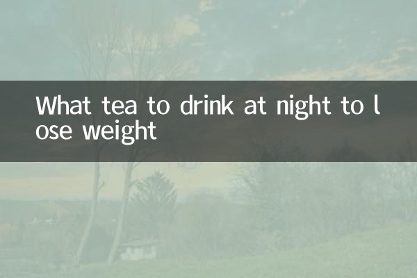 Quel thé boire le soir pour perdre du poids