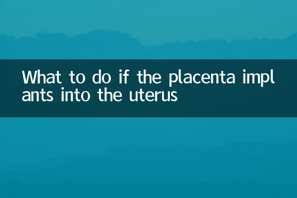 What to do if the placenta implants into the uterus