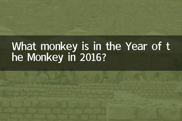 2016 में बंदर के वर्ष में कौन सा बंदर है?