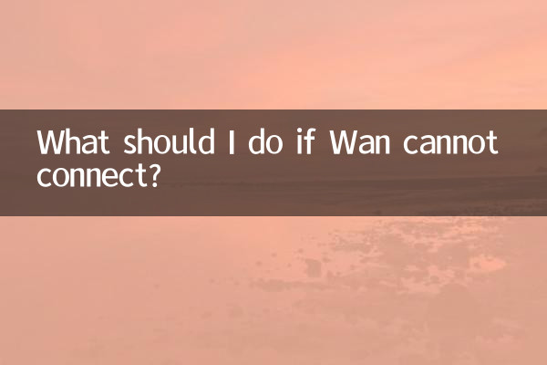 Was soll ich tun, wenn Wan keine Verbindung herstellen kann?