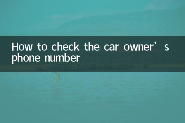 怎么查车主电话