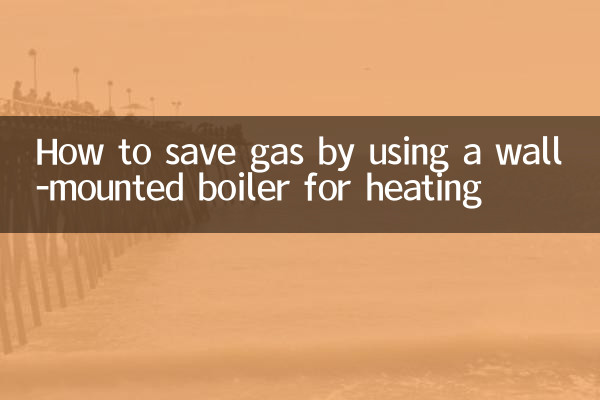 Comment économiser du gaz en utilisant une chaudière murale pour le chauffage