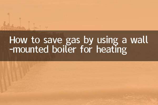 Comment économiser du gaz en utilisant une chaudière murale pour le chauffage