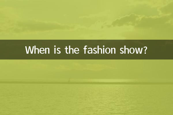 ফ্যাশন শো কবে?