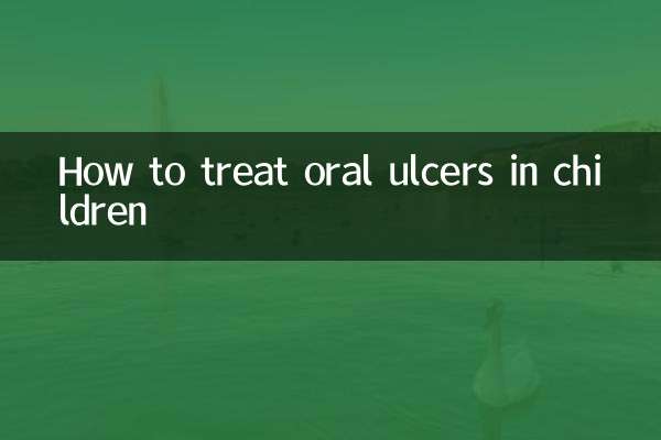 Como tratar úlceras orais em crianças