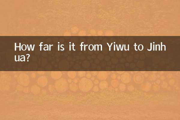 كم المسافة من ييوو إلى جينهوا؟