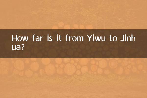 كم المسافة من ييوو إلى جينهوا؟