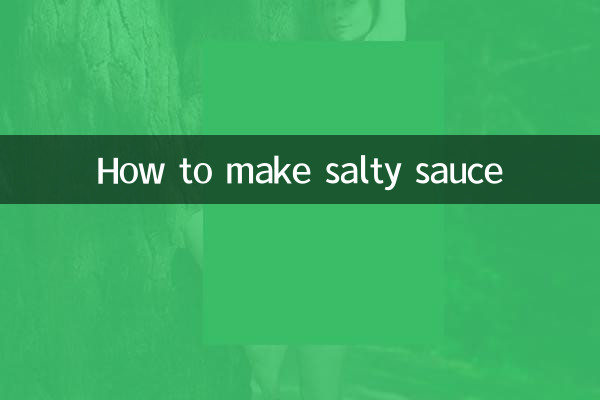 How to make salty sauce
