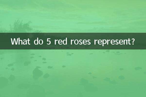What do 5 red roses represent?