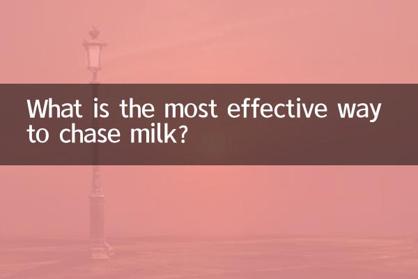 Qual é a maneira mais eficaz de perseguir o leite?