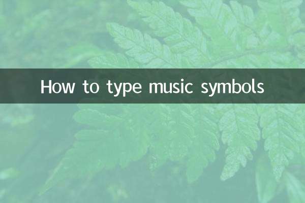 How to type music symbols