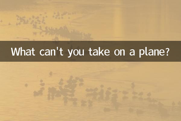 আপনি একটি প্লেনে কি নিতে পারবেন না?