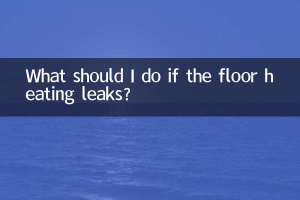 What should I do if the floor heating leaks?