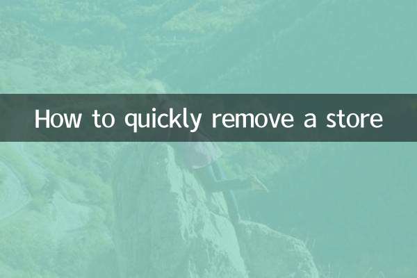 Cómo eliminar rápidamente una tienda