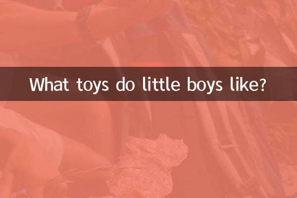 小さな男の子はどんなおもちゃが好きですか？