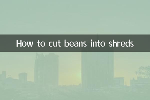 Cómo cortar los frijoles en tiras