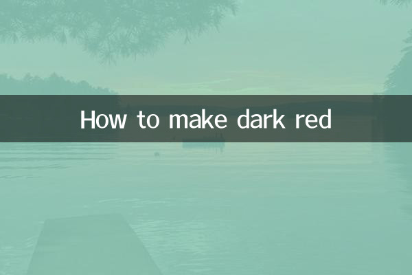 Cómo hacer rojo oscuro