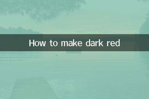 Wie man Dunkelrot macht