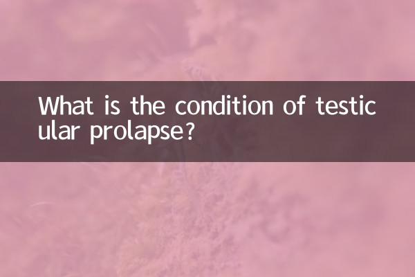 टेस्टिकुलर प्रोलैप्स की स्थिति क्या है?