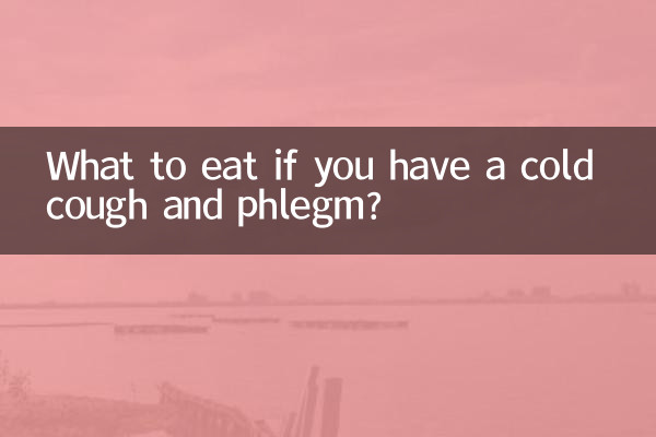 What to eat if you have a cold cough and phlegm?