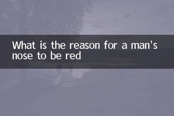 What is the reason for a man's nose to be red