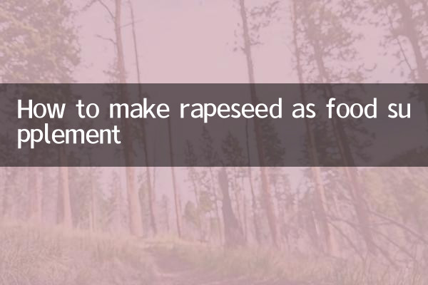 Como fazer colza como suplemento alimentar