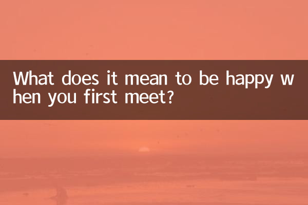 What does it mean to be happy when you first meet?