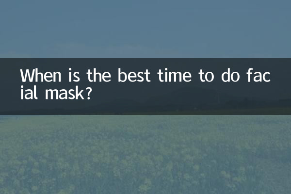 Qual é a melhor hora para fazer máscara facial?