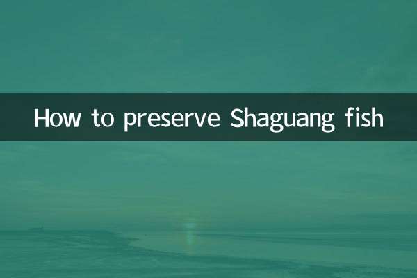 How to preserve Shaguang fish