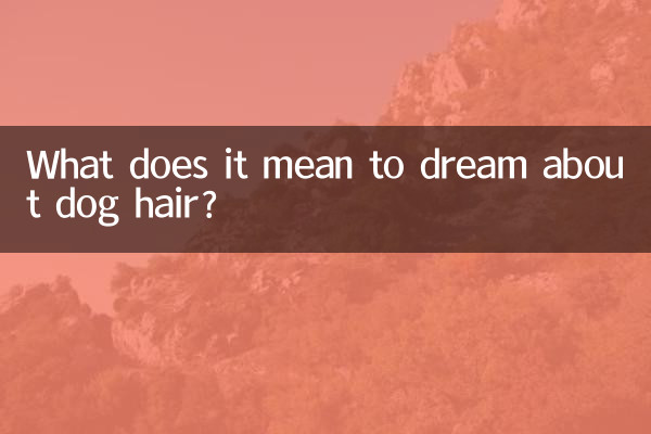 Cosa significa sognare peli di cane?